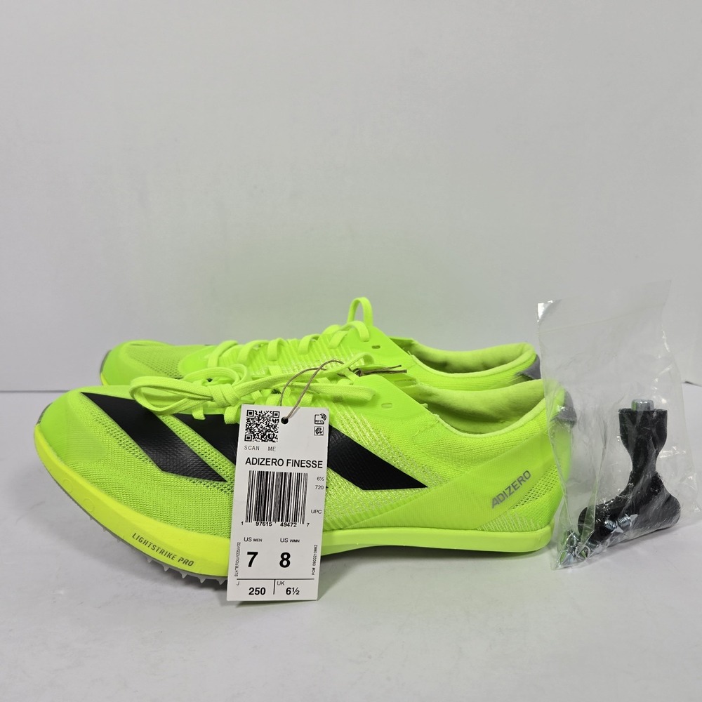 Adidas Adizero Finesse Men's Size 7 Track Spikes Lucid Lemon Black IG2018 NEW
